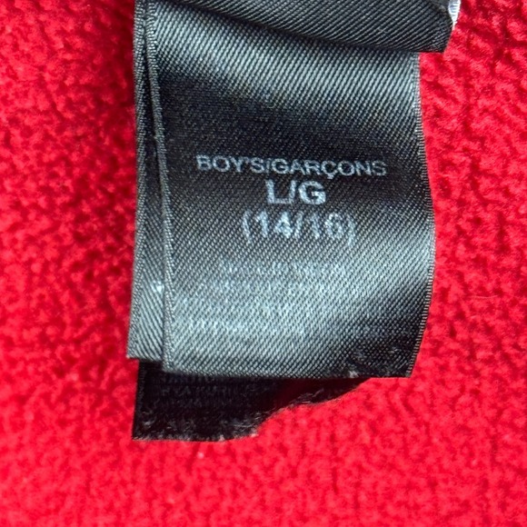 The North Face Jacket Boys Large 14/16 Red Full Zip Fleece Mock Neck Hiking Coat - Picture 4 of 13